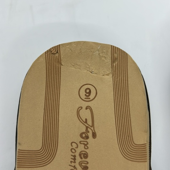 Women's Black beaded Sandals Forever Comfort Size 9 - Picture 7 of 8